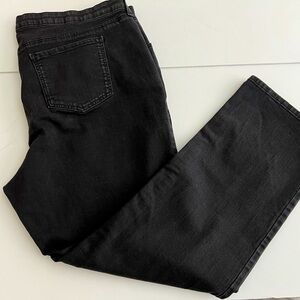 Kim Rodgers plus size 22W straight leg jeans. Black wash color